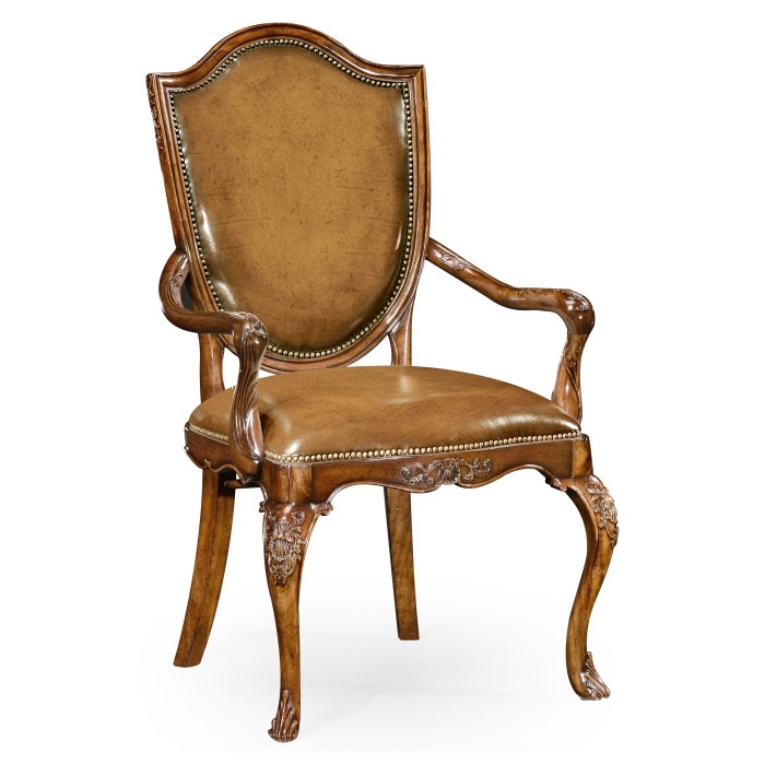 Shield Back Satinwood Arm Chair