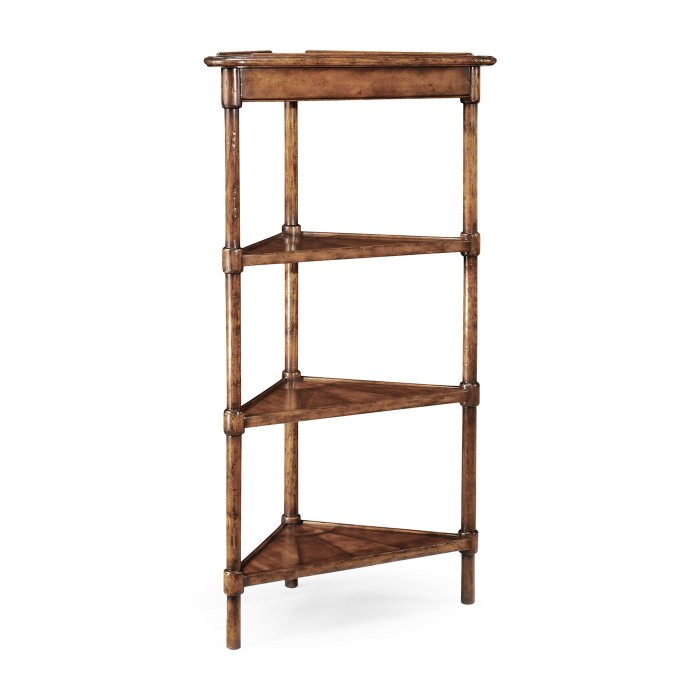 Parquet four-tier corner étagère