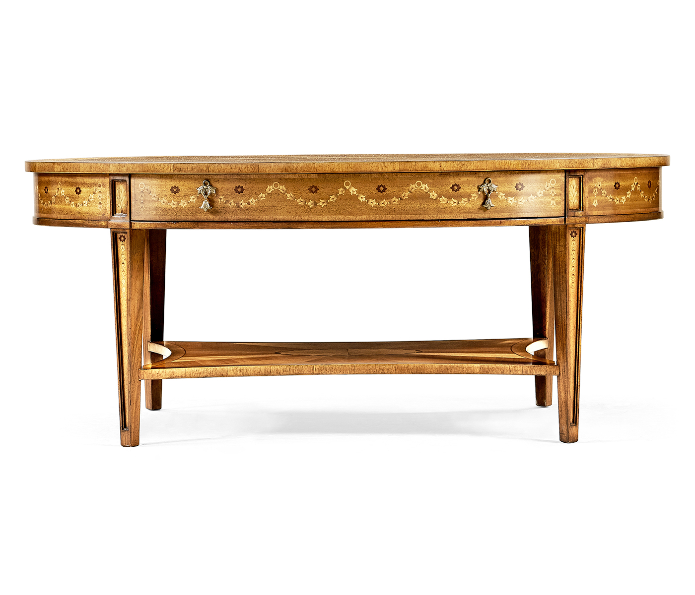 Sheraton Satinwood Oval Coffee Table