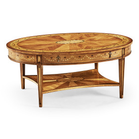 Sheraton Satinwood Oval Coffee Table