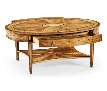 Sheraton Satinwood Oval Coffee Table
