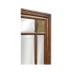 Rectangular Walnut Panelled Mirror with Brass Details