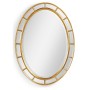 Oval panelled gilded mirror (Plain mirror glass)