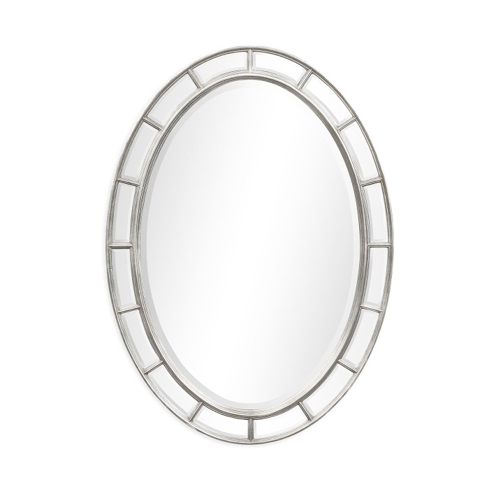 Oval panelled gilded mirror (Plain mirror glass)