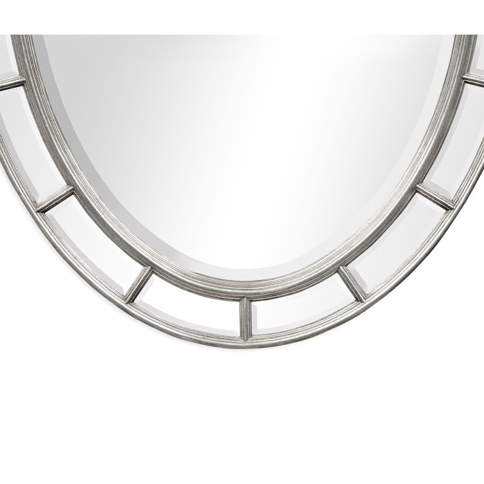 Oval panelled gilded mirror (Plain mirror glass)