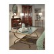 Walnut framed oval panelled mirror (Plain glass)