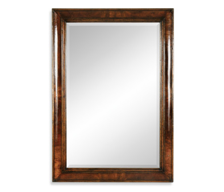 Crotch Mahogany Cushion Framed Mirror