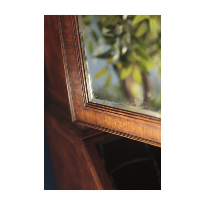 Crotch Mahogany Cushion Framed Mirror