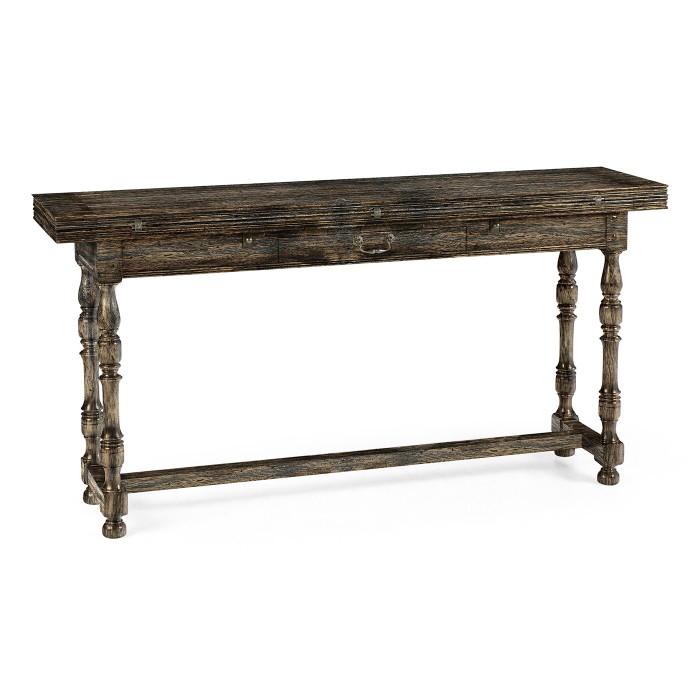 Small Dark Driftwood Hunt Table