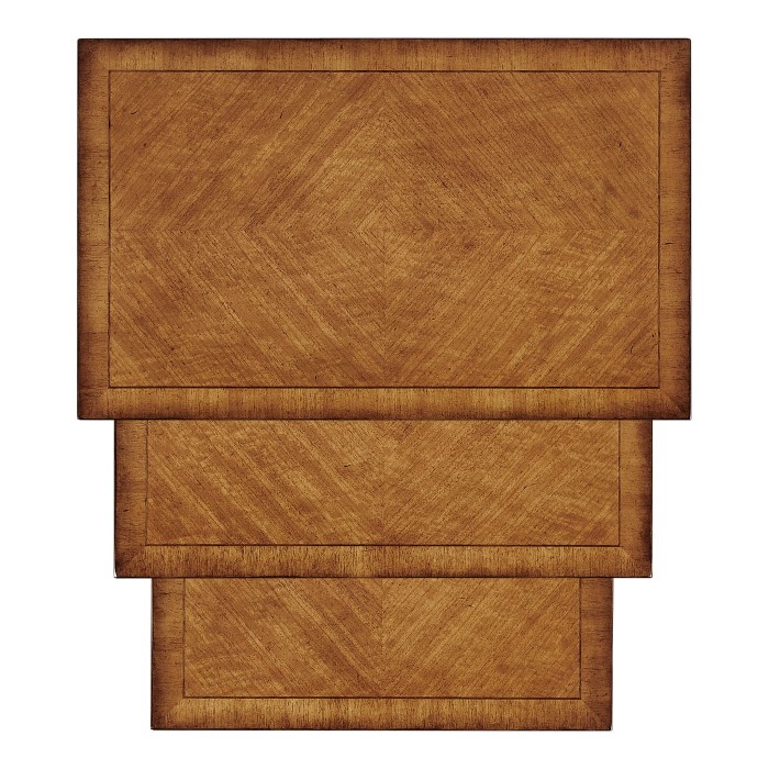 Satinwood nest of three tables