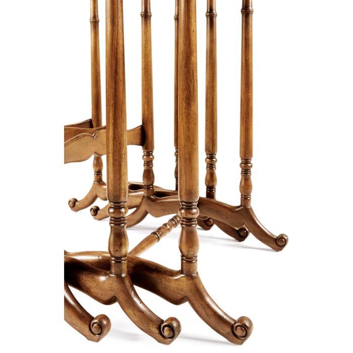 Satinwood nest of three tables