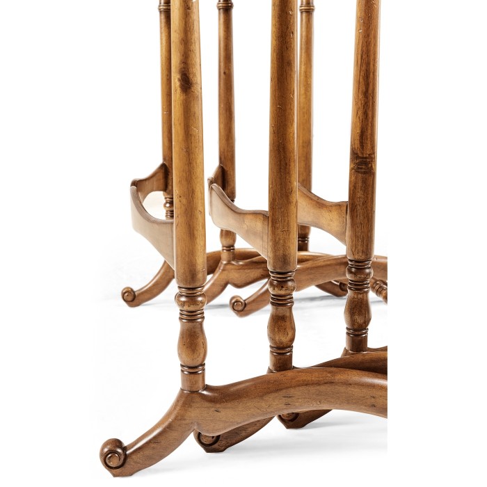 Satinwood nest of three tables