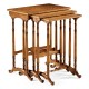 Satinwood nest of three tables