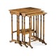 Satinwood nest of three tables