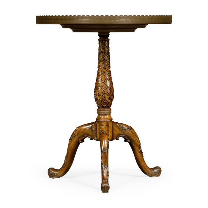 Spiral inlay lamp table