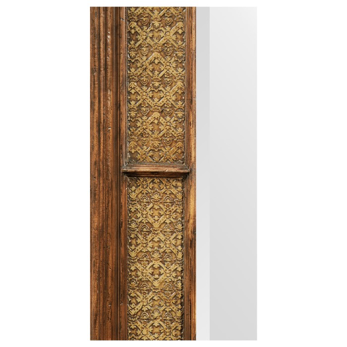 Rectangular leather mirror (Plain)