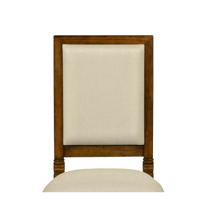 Carolean Style Side Chair with Upholstered Back