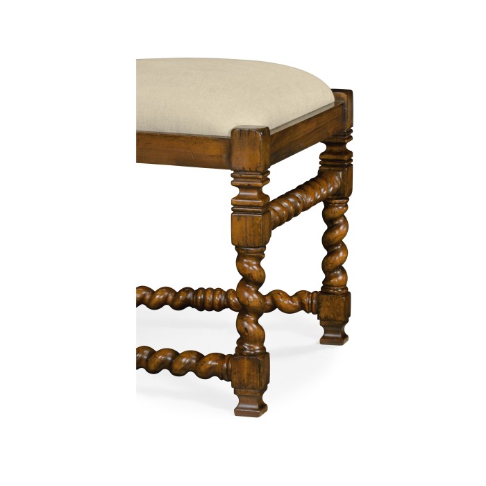 Carolean Style Side Chair with Upholstered Back
