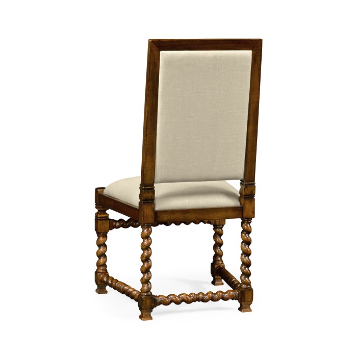 Carolean Style Side Chair with Upholstered Back