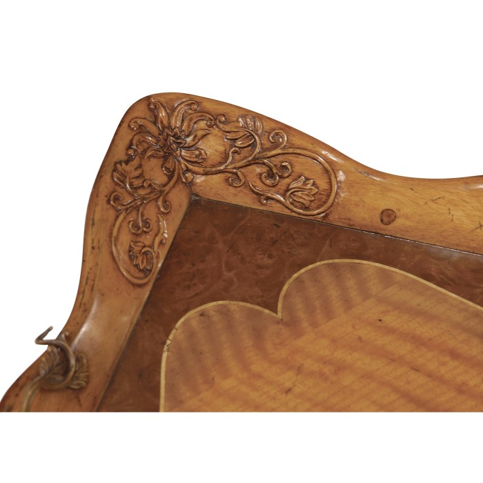 Satinwood Carved Rectangular Tray