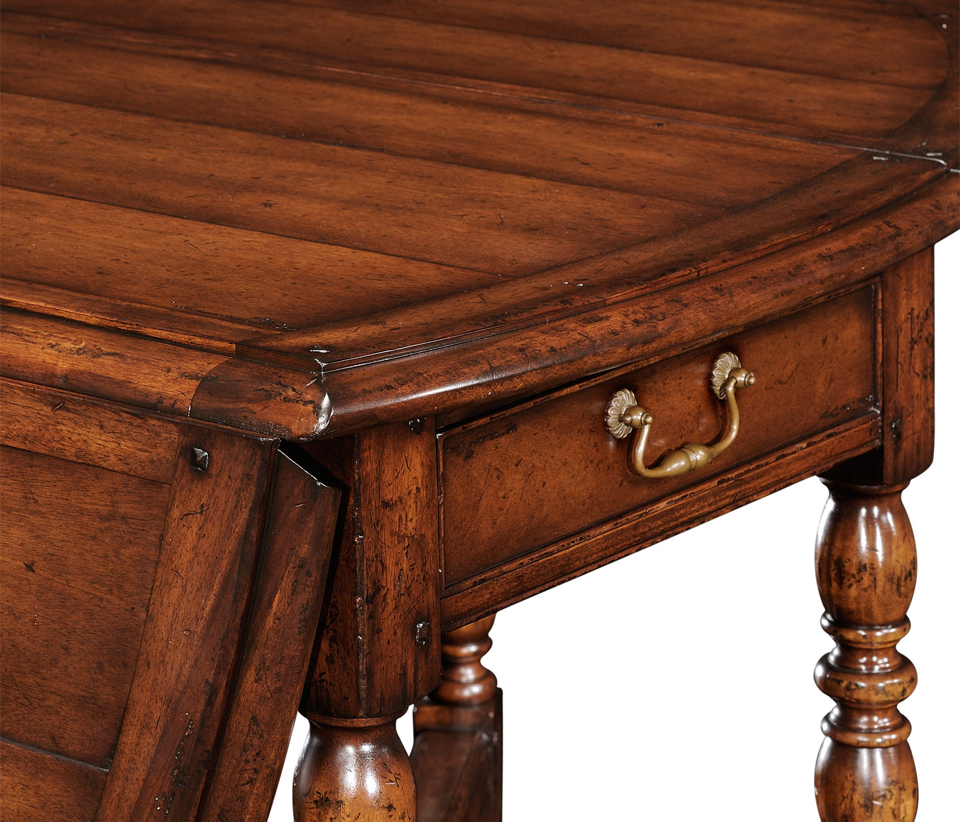 Oval walnut gateleg table (Small)