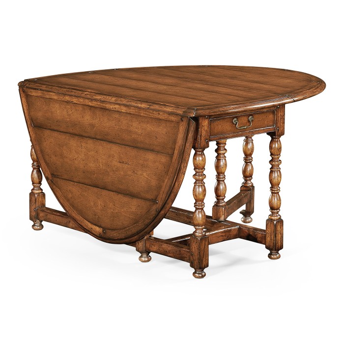 Oval Walnut Gateleg Table (Small) 25