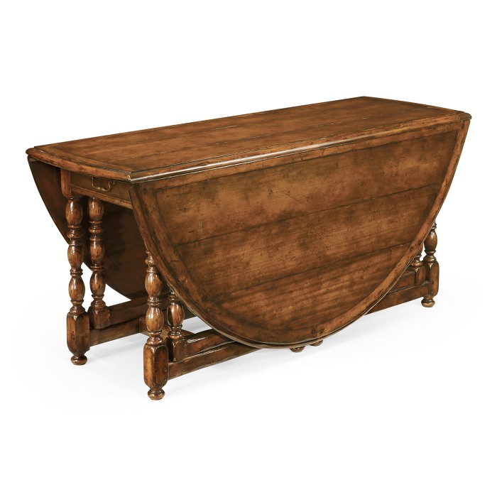 Oval Walnut Gateleg Table (Medium) 25