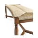 Two Seat Stool with Rushed Seat