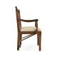 Walnut Two Seat Bench with Column Back