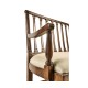 Walnut Two Seat Bench with Column Back