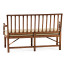Walnut Two Seat Bench with Column Back