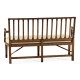 Walnut Two Seat Bench with Column Back
