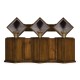 Triple Glass Decanters Set in Conjoined Square Cases
