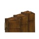 Triple Glass Decanters Set in Conjoined Square Cases