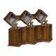Triple Glass Decanters Set in Conjoined Square Cases