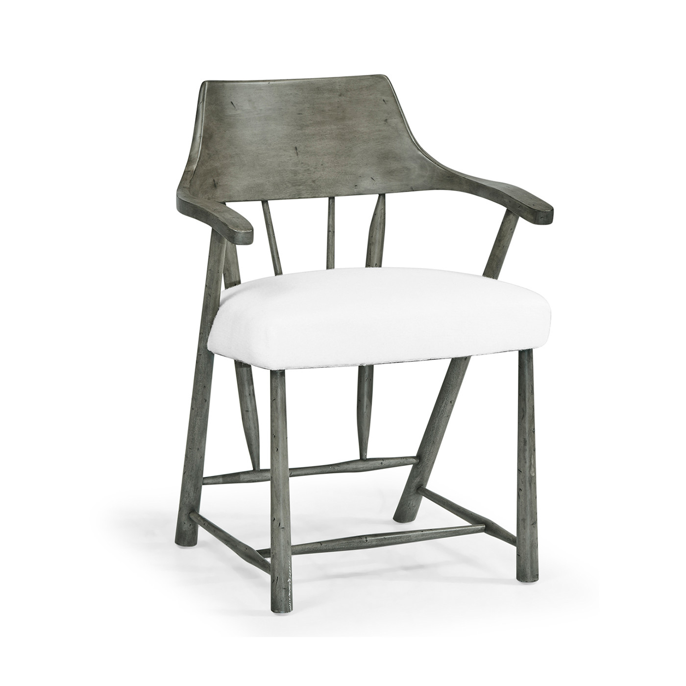 Casual Dark Grey Captains Chair