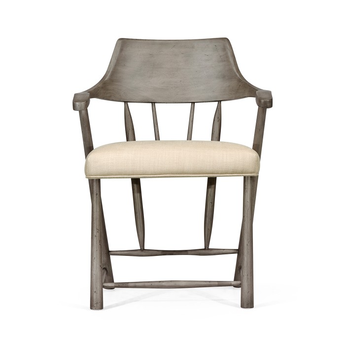 Casual Dark Grey Captains Chair