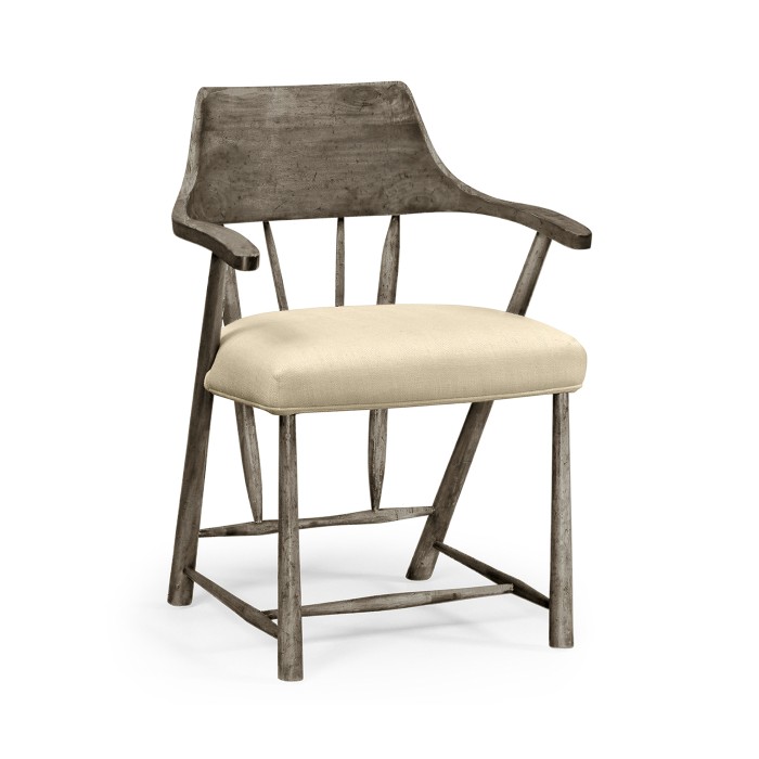 Casual Dark Grey Captains Chair