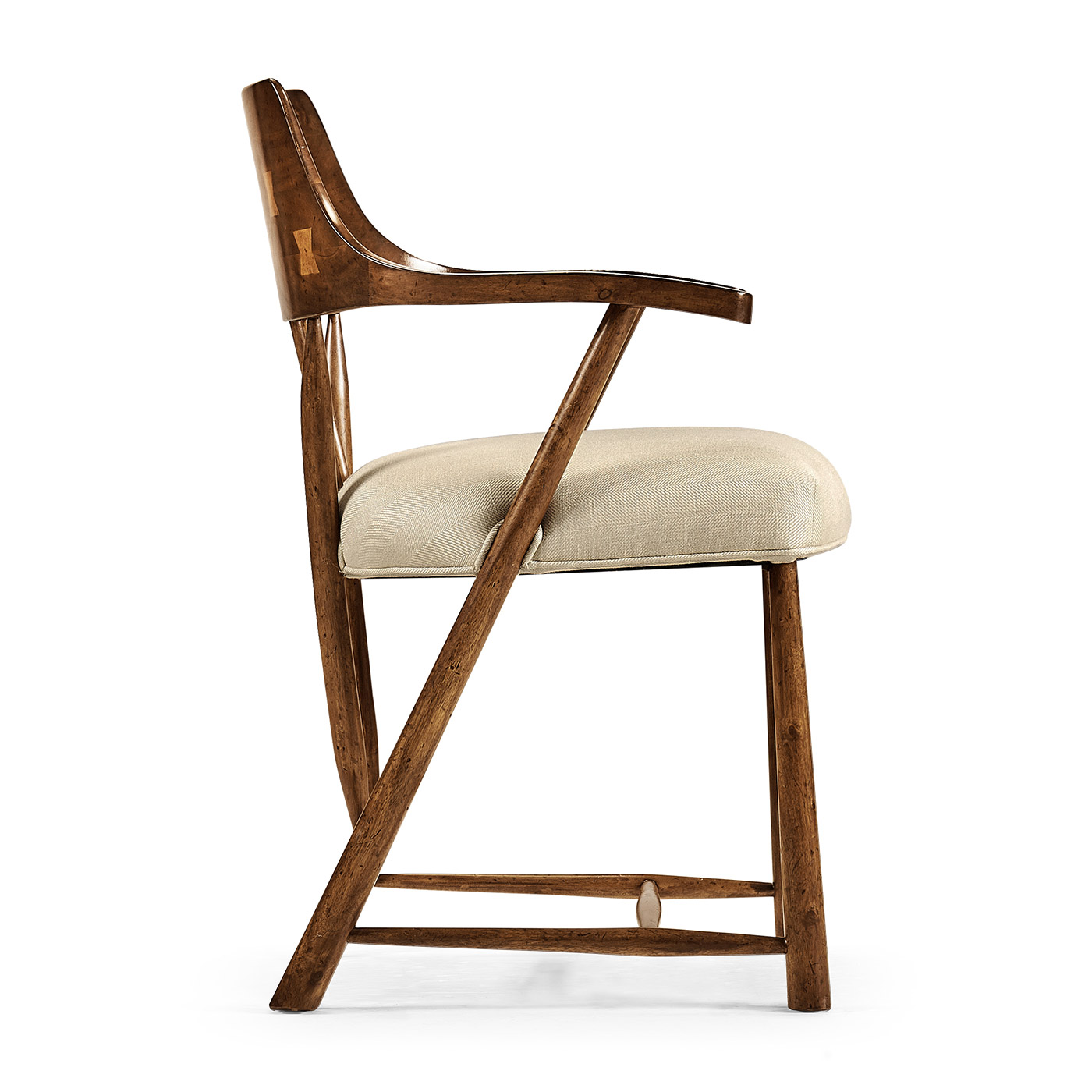 Casual Walnut Captains Chair