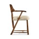 Casual Walnut Captains Chair