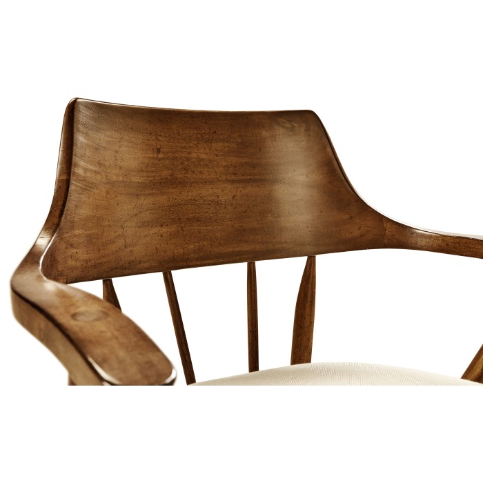 Casual Walnut Captains Chair