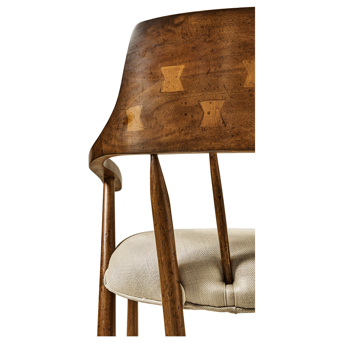 Casual Walnut Captains Chair