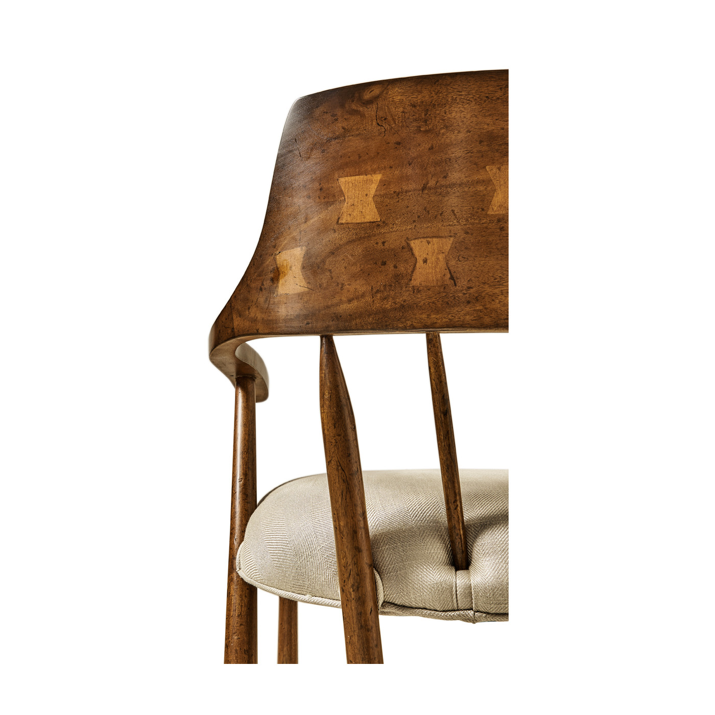 Casual Walnut Captains Chair