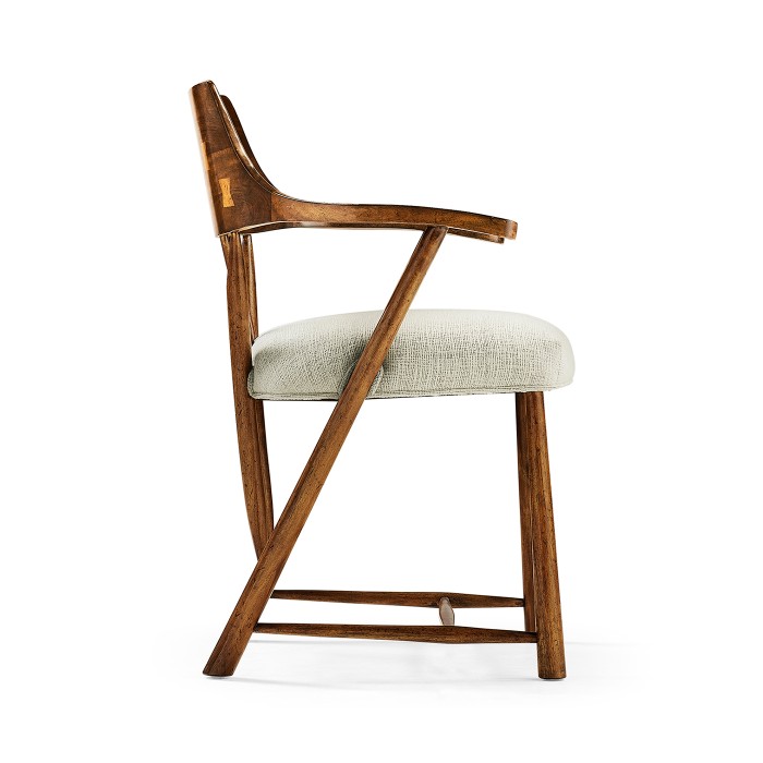 Casual Walnut Captains Chair