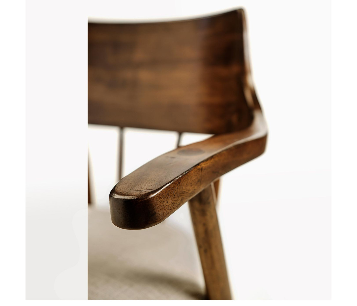 Casual Walnut Captains Chair