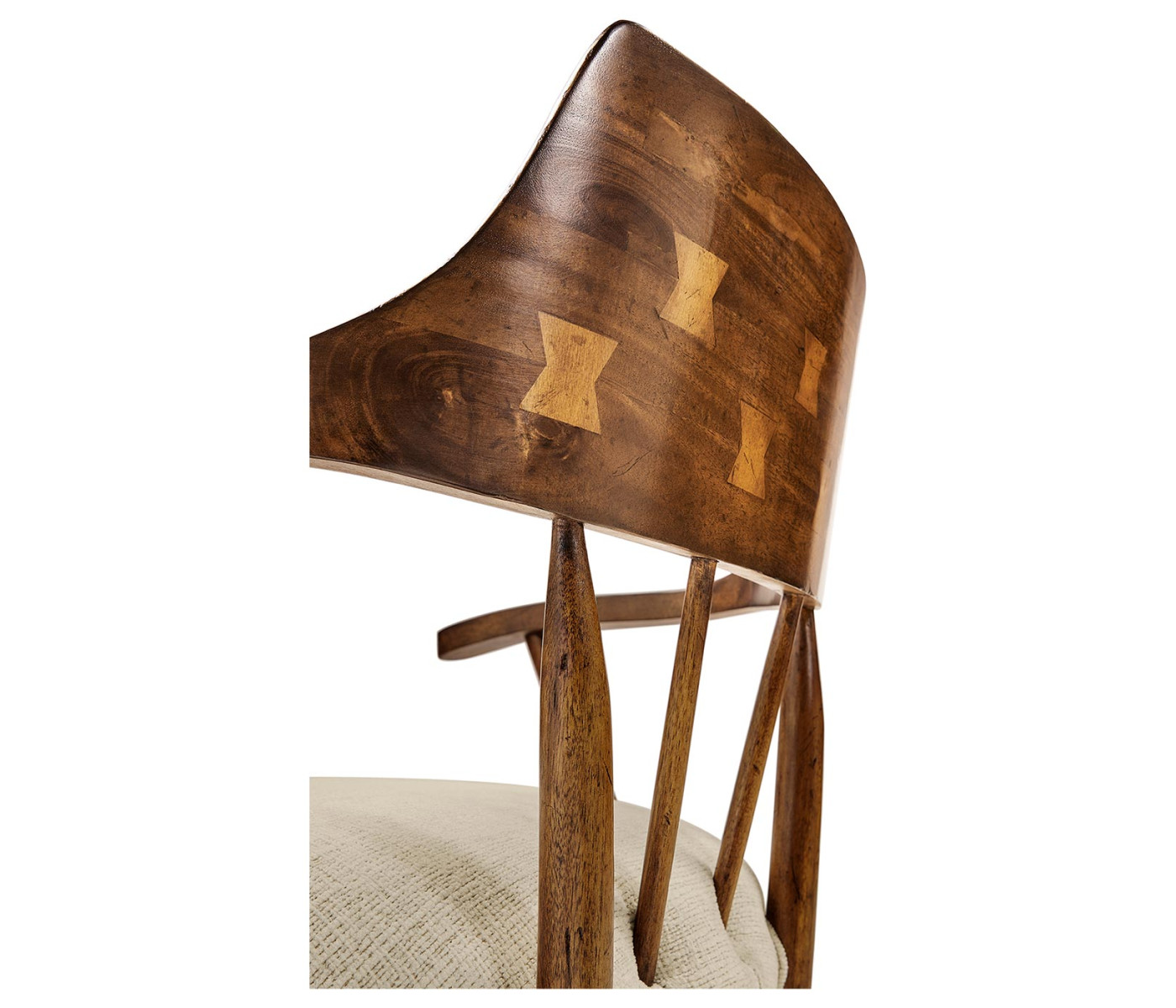 Casual Walnut Captains Chair