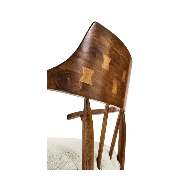 Casual Walnut Captains Chair