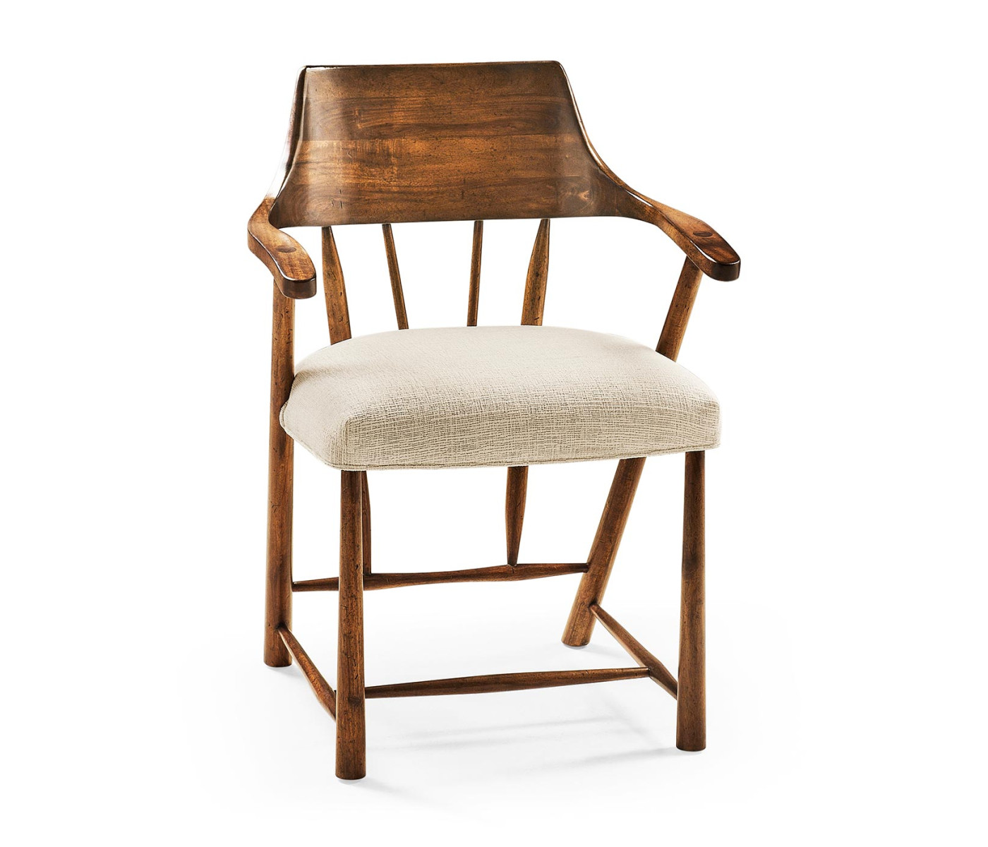 Casual Walnut Captains Chair