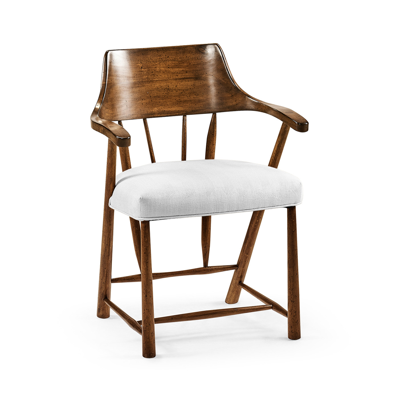Casual Walnut Captains Chair