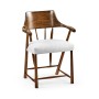 Casual Walnut Captains Chair